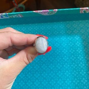 Sterling silver moonstone ring